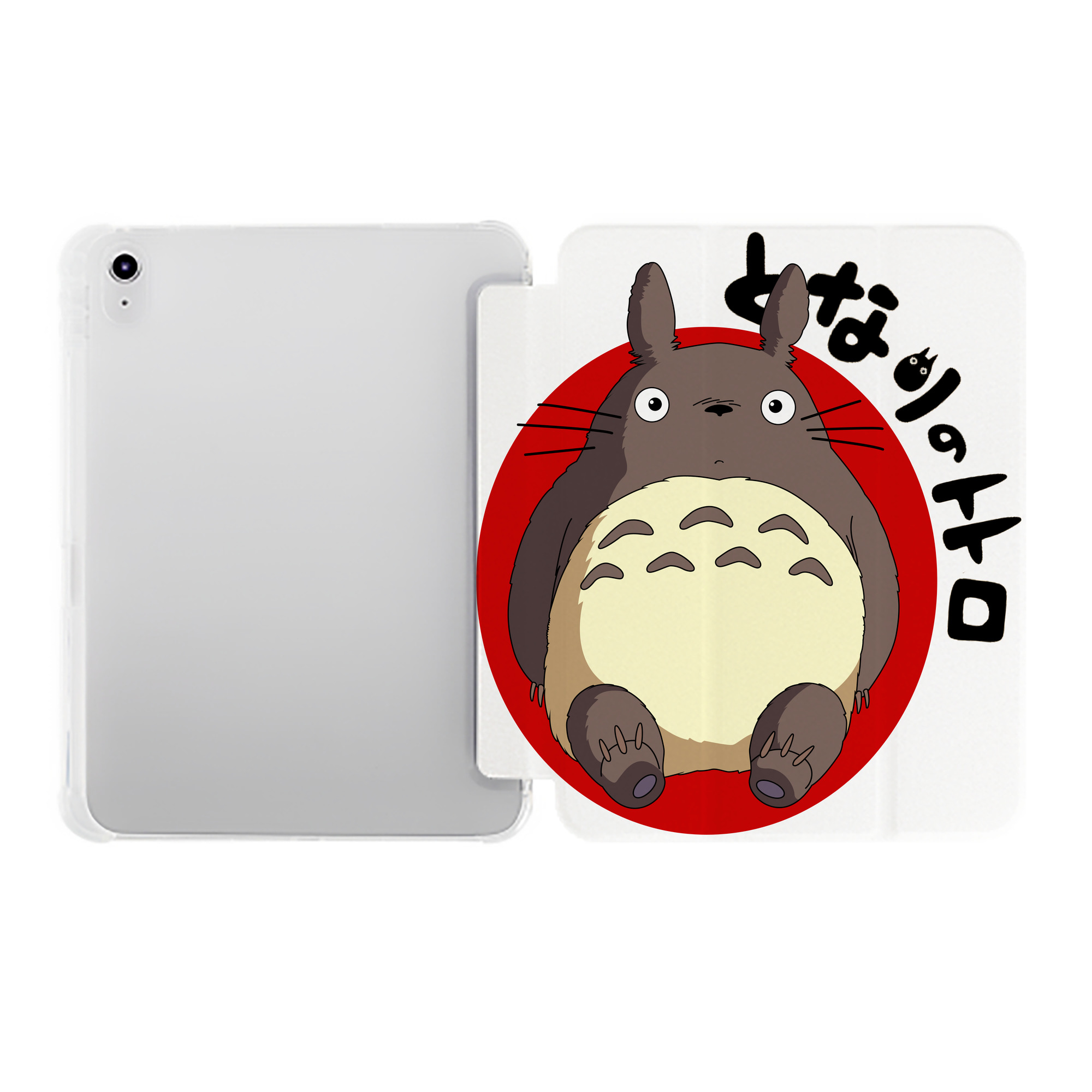 （画像用） となりのトトロ 草壁メイ 草壁サツキ My Neighbor Totoro Satsuki Kusakabe Mei Kusakabe IPad ケース ペン収納付き 三つ折りスタンド PUレザー×シリコン 対応機種9.5/10.5/10.9インチ